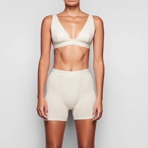 SKIMS boxer and bralette set